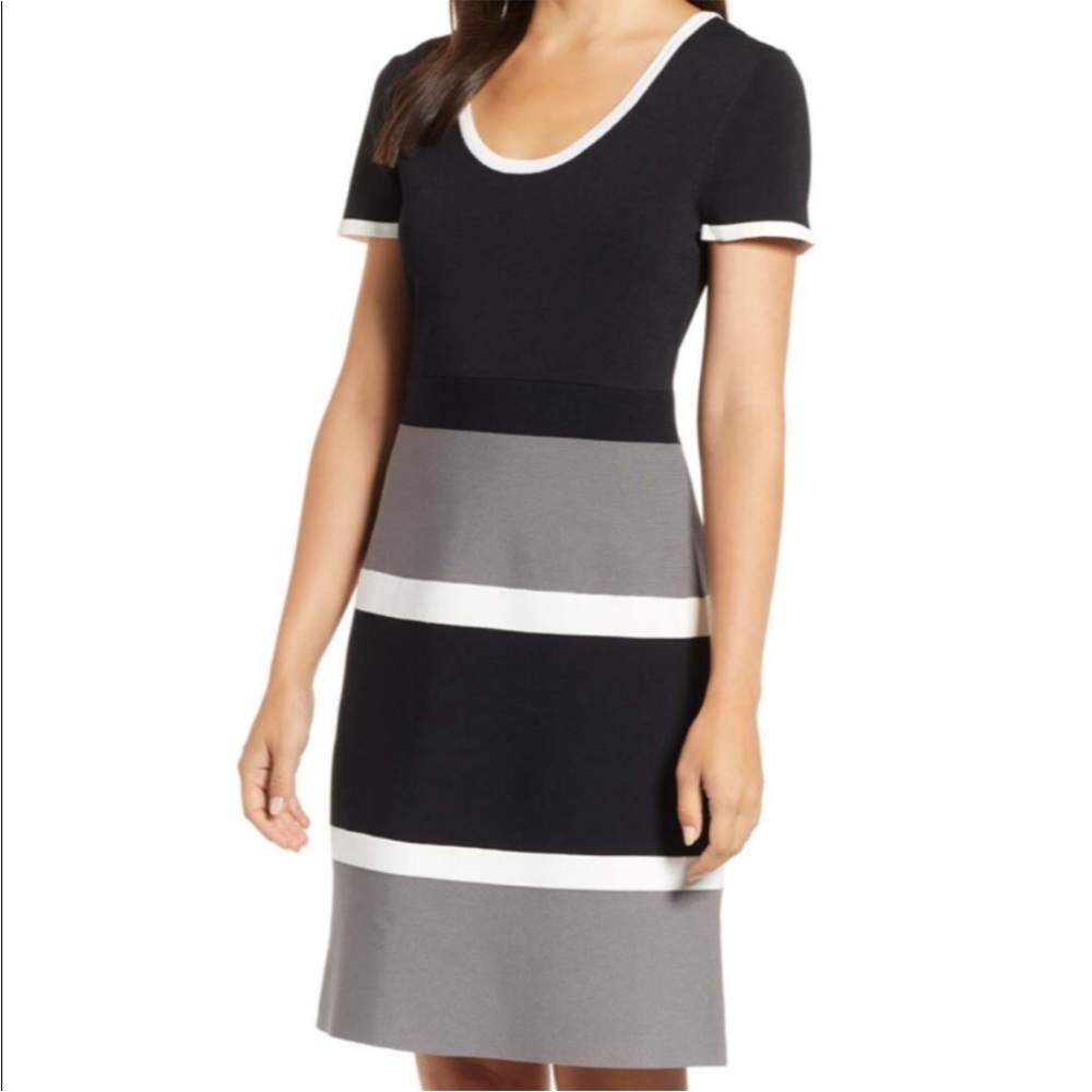 Anne Klein Colorblock Knit Sheath Dress